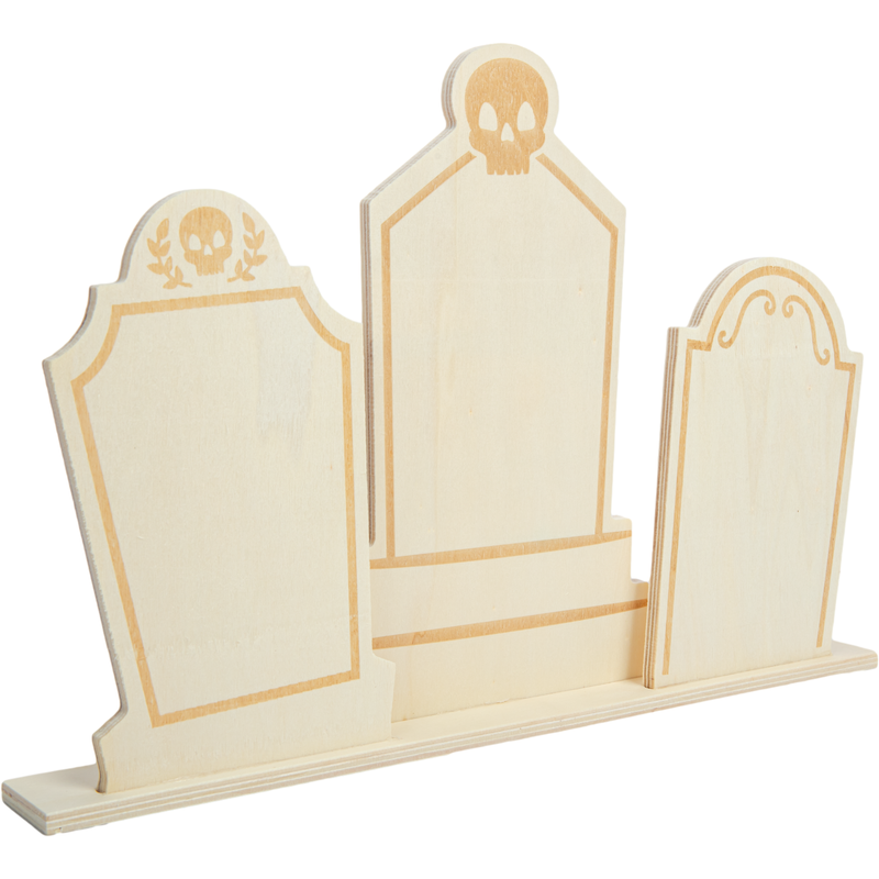 Light Gray Art Star Halloween Decorate Your Own Plywood Graveyard 35.5 x 3.7 x 24.5cm Halloween