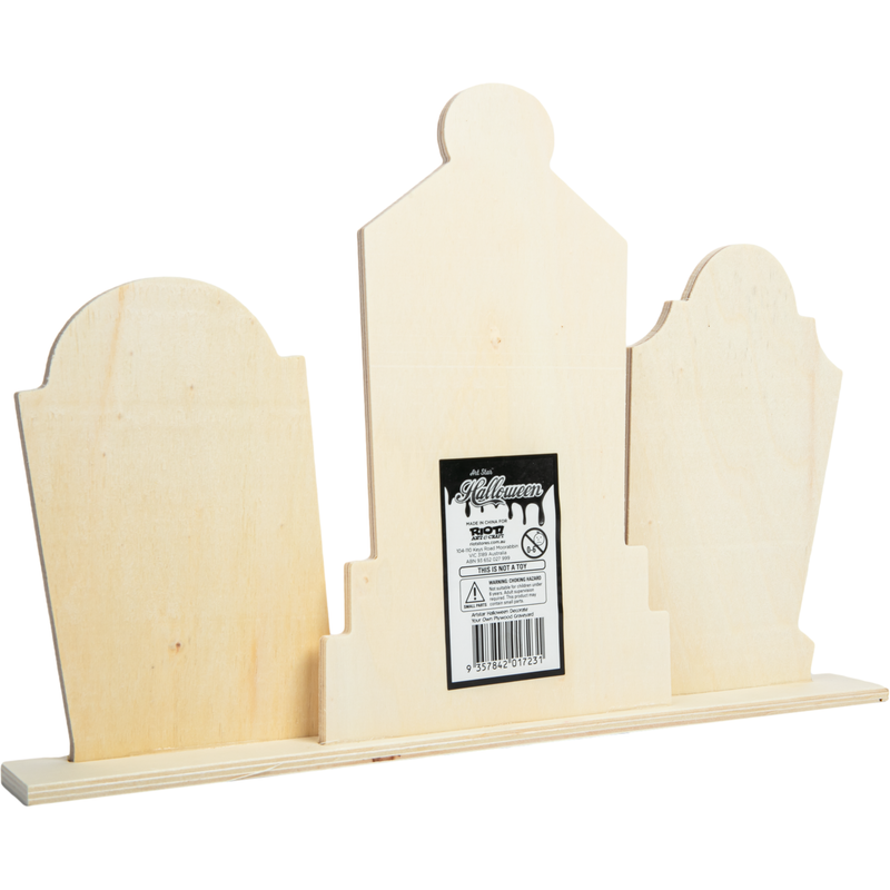 Bisque Art Star Halloween Decorate Your Own Plywood Graveyard 35.5 x 3.7 x 24.5cm Halloween