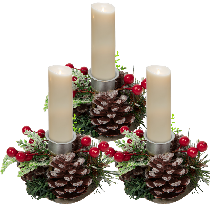 Make a Merry Christmas Decorated Tea Light Candle Holders10cm Diamete