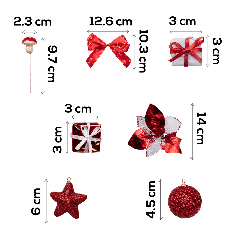 Brown Make a Merry Christmas Wreath Decorating Elements Red Glitter and Poinsetta Christmas