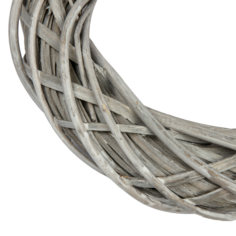 Light Slate Gray Make a Merry Christmas Whitewashed Willow Wreath 30cm