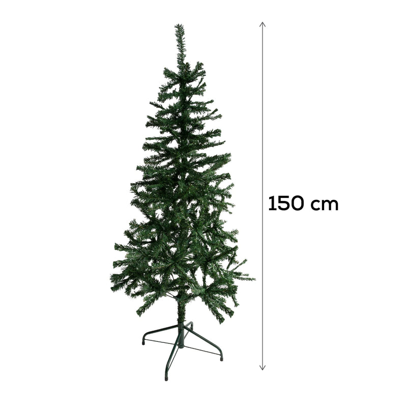 Dark Slate Gray Make a Merry Christmas Pine PVC Hinged Tree 150cm with 286 Tips Christmas