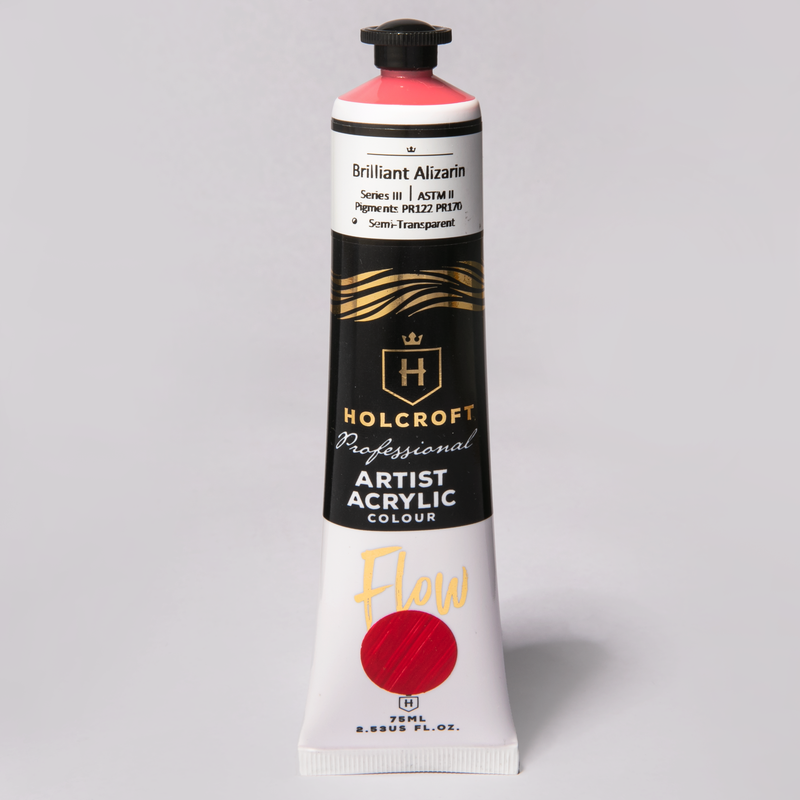 Light Gray Holcroft Professional Acrylic Flow Paint 75ml Brilliant Alizarin Series 3 Acrylic Paints