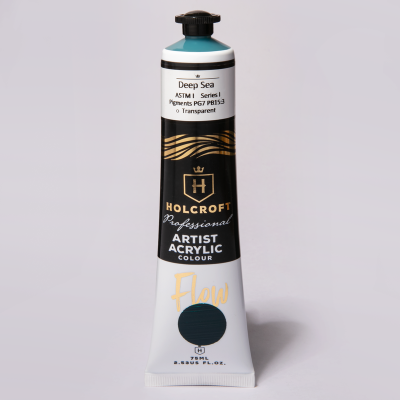 Light Gray Holcroft Professional Acrylic Flow Paint 75ml Deep Sea Series 1 Acrylic Paints