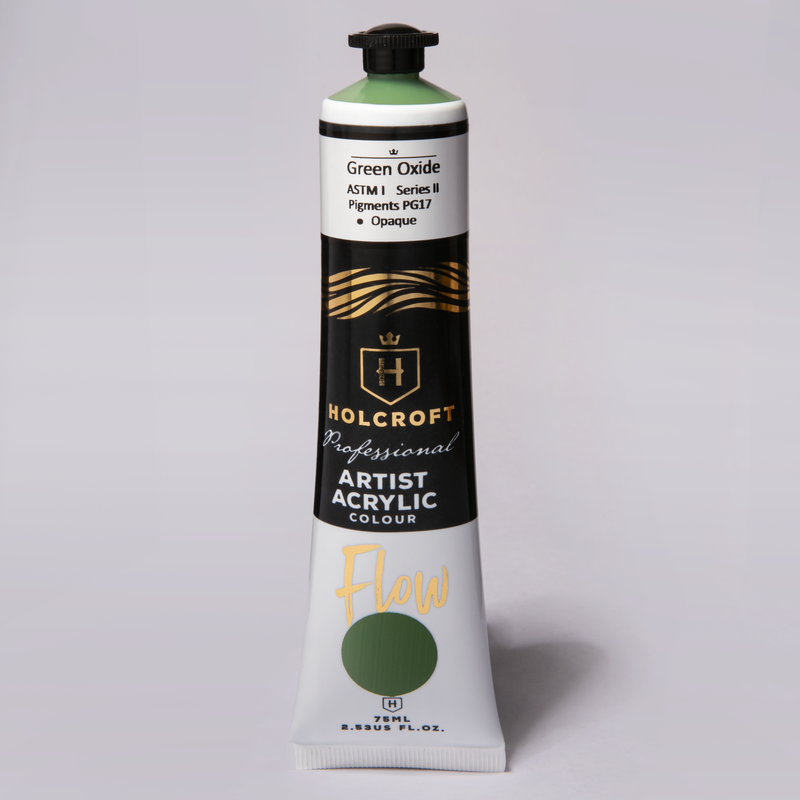 Light Gray Holcroft Professional Acrylic Flow Paint 75ml Green Oxide Series 2 Acrylic Paints