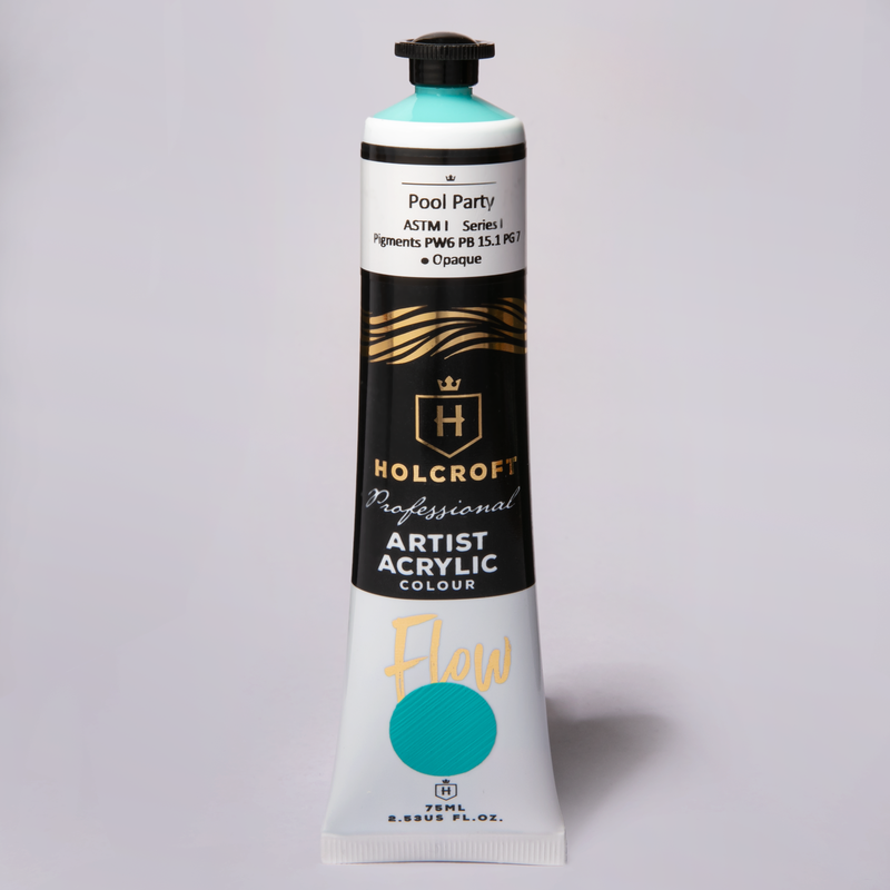 Light Gray Holcroft Professional Acrylic Flow Paint 75ml Pool Party Series 1 Acrylic Paints