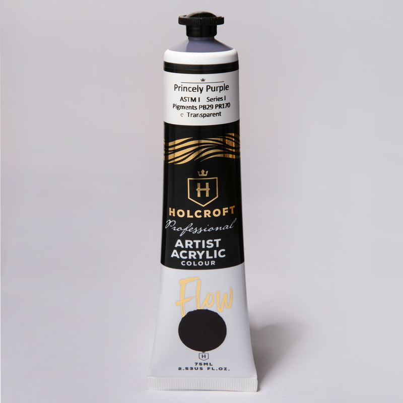 Light Gray Holcroft Professional Acrylic Flow Paint 75ml Princely Purple Series 1 Acrylic Paints