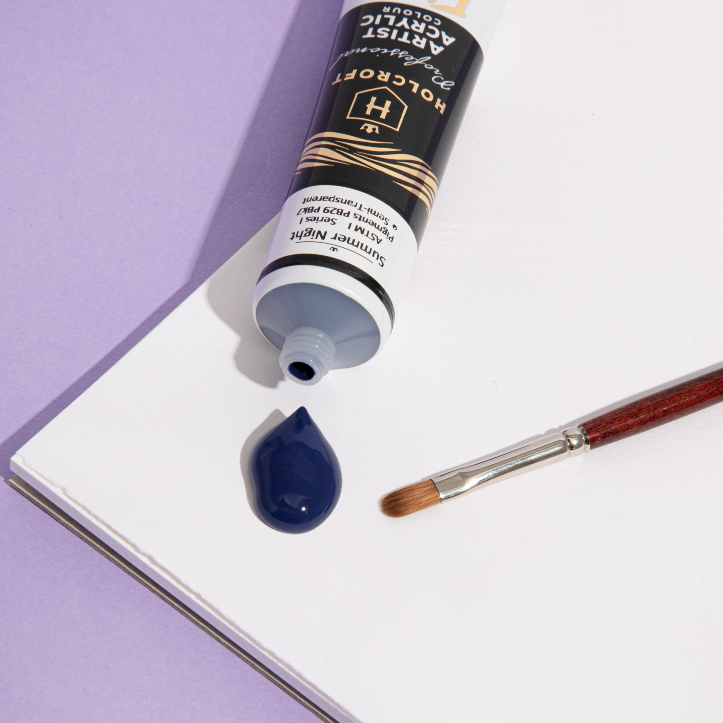 Light Gray Holcroft Professional Acrylic Flow Paint 75ml Summer Night Series 1 Acrylic Paints