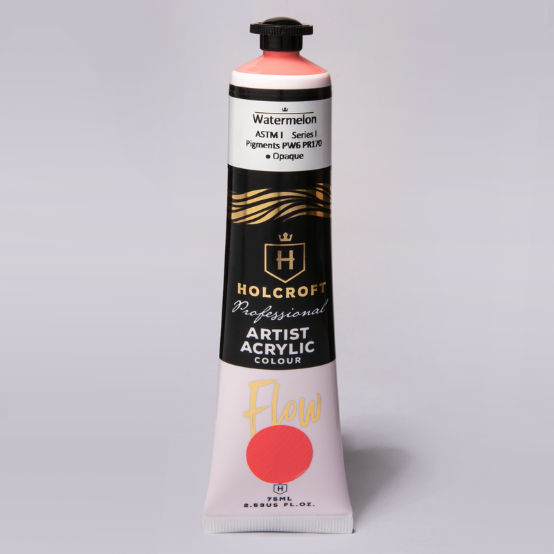 Light Gray Holcroft Professional Acrylic Flow Paint 75ml Watermelon Series 1 Acrylic Paints