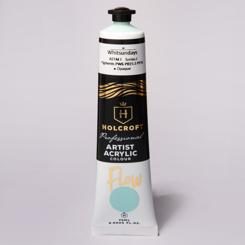 Light Gray Holcroft Professional Acrylic Flow Paint 75ml Whitsundays Series 1 Acrylic Paints