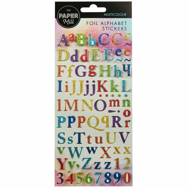 Vwwxxx - The Paper Mill Foil Alphabet Stickers 240 x 106mm Multicolour