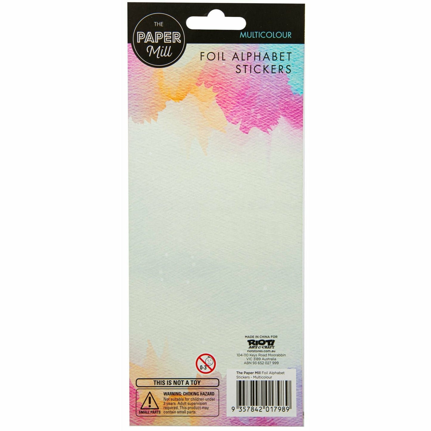 Light Gray The Paper Mill Foil Alphabet Stickers 240 x 106mm Multicolour Stickers