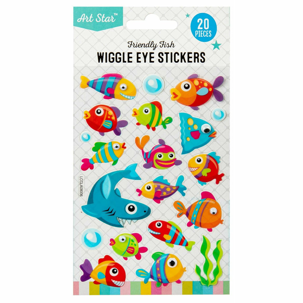 Art Star Wiggle Eye Stickers Friendly Fish