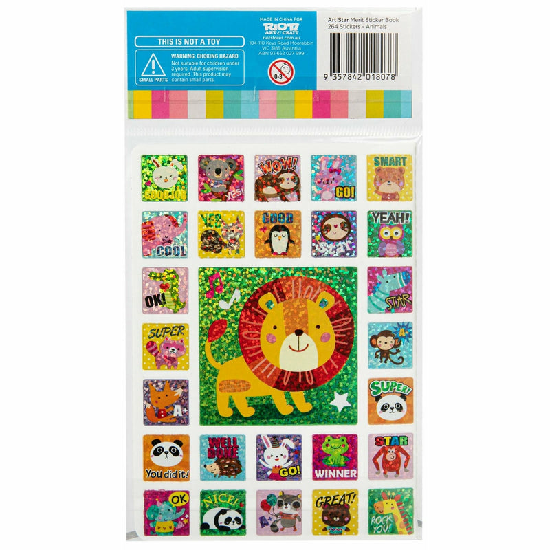 Sea Green Art Star Merit Sticker Book Animals (264 Stickers) Stickers