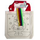 Gray Art Star Christmas Colour Your Own Santa Bag Christmas