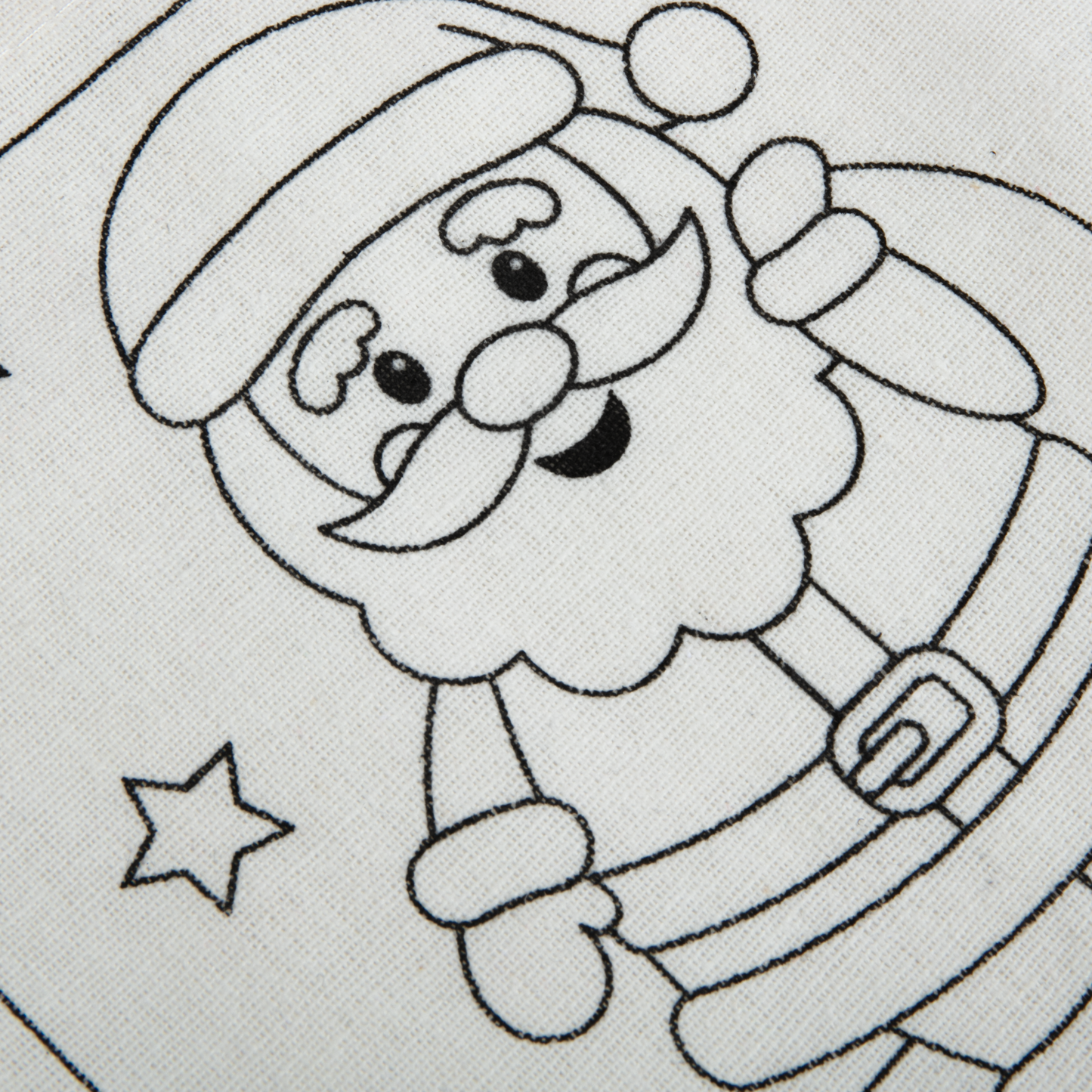 Light Gray Art Star Christmas Colour Your Own Santa Bag Christmas