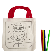 Light Gray Art Star Christmas Colour Your Own Santa Bag Christmas