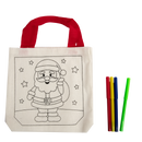 Light Gray Art Star Christmas Colour Your Own Santa Bag Christmas