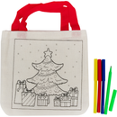Light Gray Art Star Christmas Colour Your Own Christmas Tree Bag 4 Markers Included Christmas