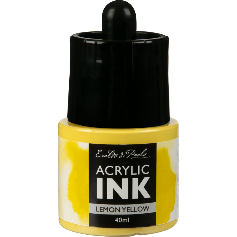 Dark Khaki Eraldo Di Paolo Acrylic Ink 40ml  - Lemon Yellow Inks