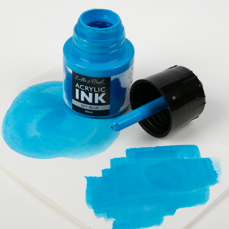 Light Sea Green Eraldo Di Paolo Acrylic Ink 40ml  - Sky Blue Inks