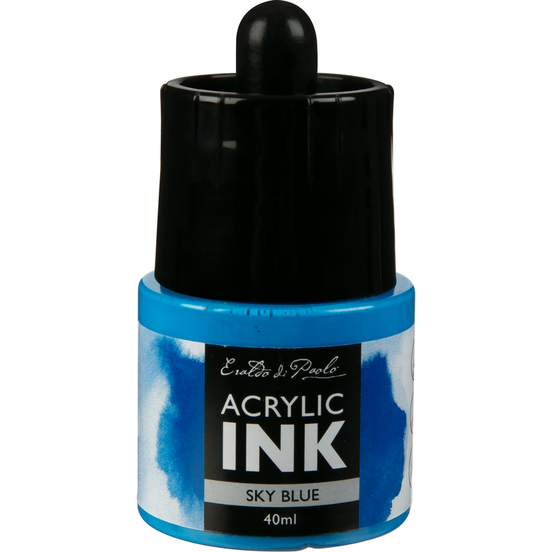 Gray Eraldo Di Paolo Acrylic Ink 40ml  - Sky Blue Inks