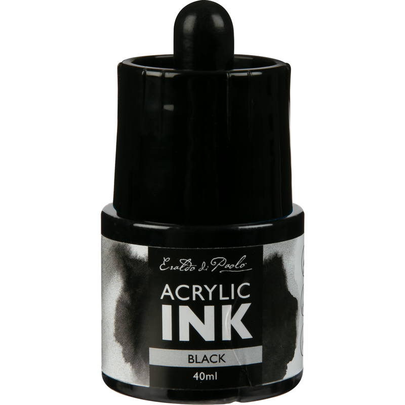 Dark Gray Eraldo Di Paolo Acrylic Ink 40ml  - Black Inks
