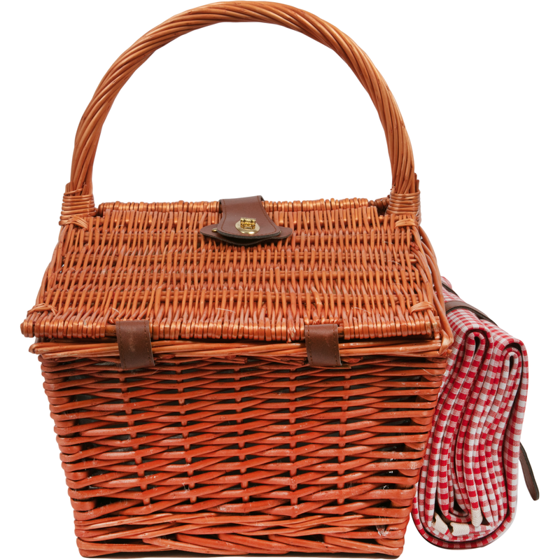 Sienna Urban Crafter Deluxe Insulated Willow Picnic Basket and Mat Set for 2 people 42 x 30 x 20cm Boxes