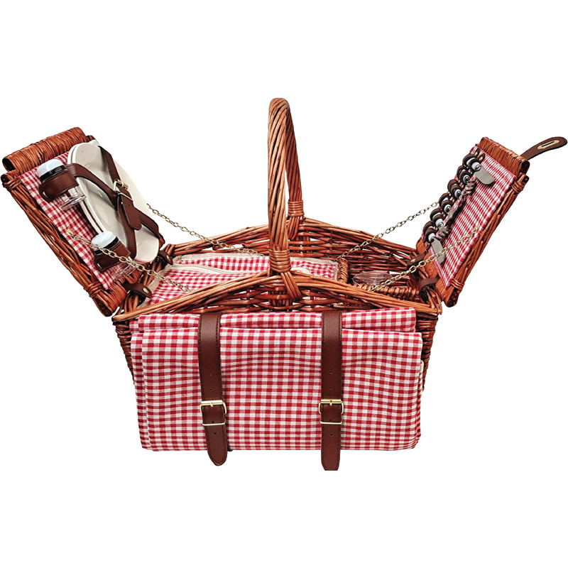 Sienna Urban Crafter Deluxe Insulated Willow Picnic Basket and Mat Set for 2 people 42 x 30 x 20cm Boxes