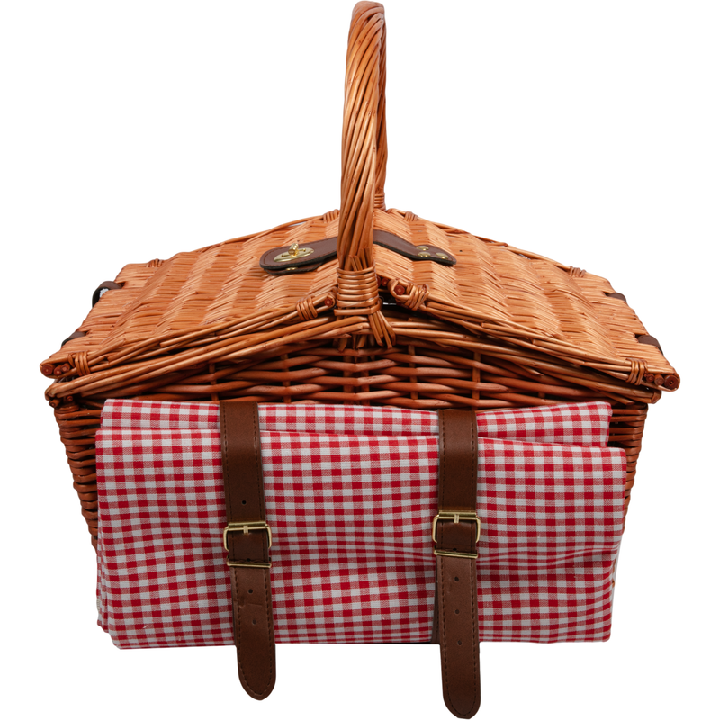 Sienna Urban Crafter Deluxe Insulated Willow Picnic Basket and Mat Set for 2 people 42 x 30 x 20cm Boxes