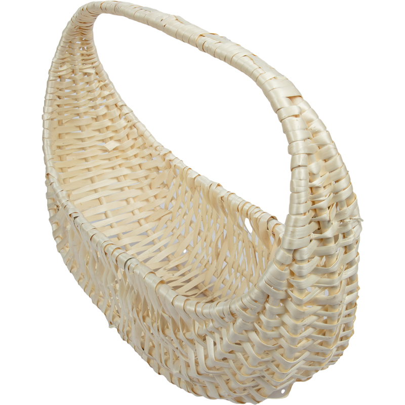 Tan Urban Crafter Bleached Split Willow Basket with Handle Large 44 x 28 x 15cm Boxes