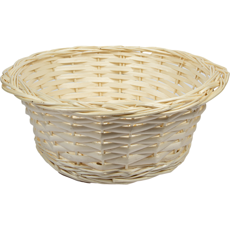 Tan Urban Crafter Bleached Split Willow Contoured Round Basket Medium 30 x 30 x 12cm Boxes