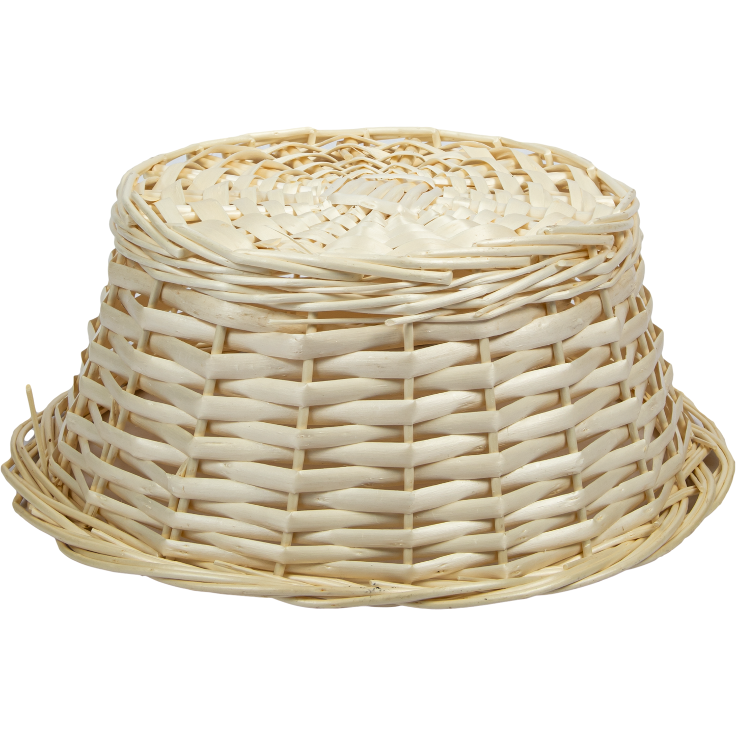Tan Urban Crafter Bleached Split Willow Contoured Round Basket Medium 30 x 30 x 12cm Boxes