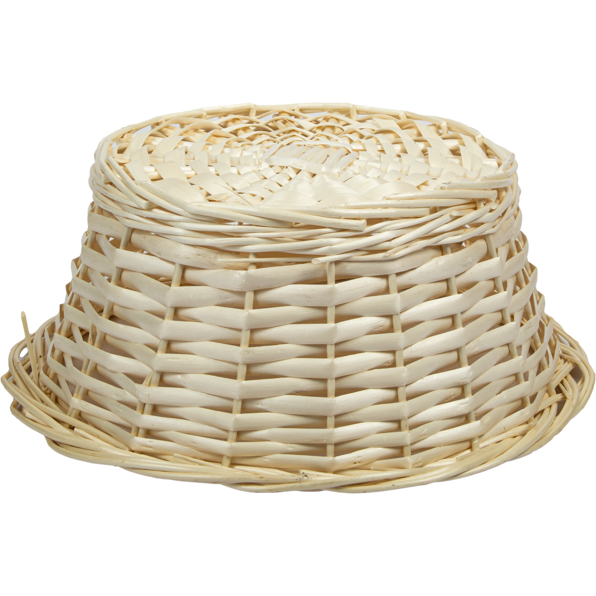 Tan Urban Crafter Bleached Split Willow Contoured Round Basket Medium 30 x 30 x 12cm Boxes
