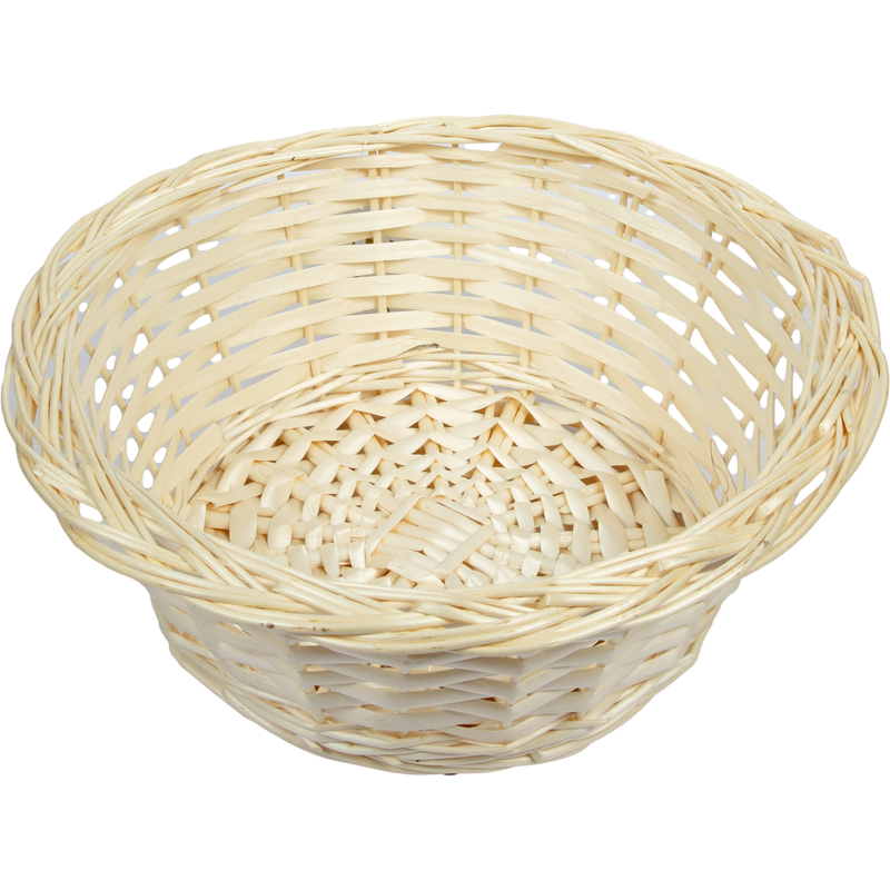 Wheat Urban Crafter Bleached Split Willow Contoured Round Basket Medium 30 x 30 x 12cm Boxes