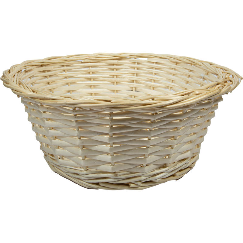 Rosy Brown Urban Crafter Bleached Split Willow Contoured Round Basket Large 35 x 35 x 14cm Boxes