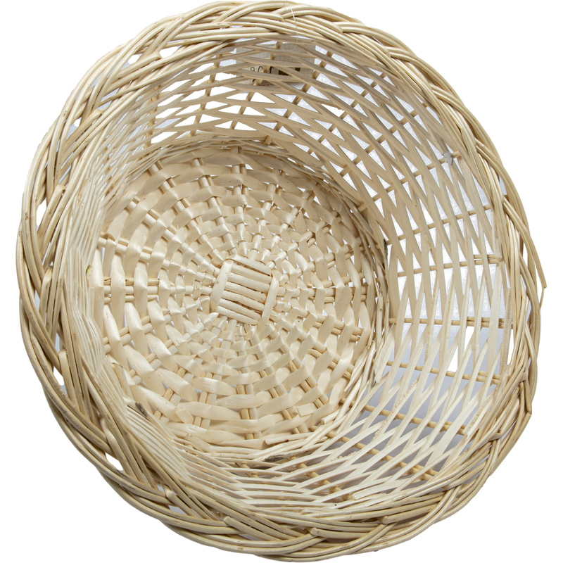 Rosy Brown Urban Crafter Bleached Split Willow Contoured Round Basket Large 35 x 35 x 14cm Boxes
