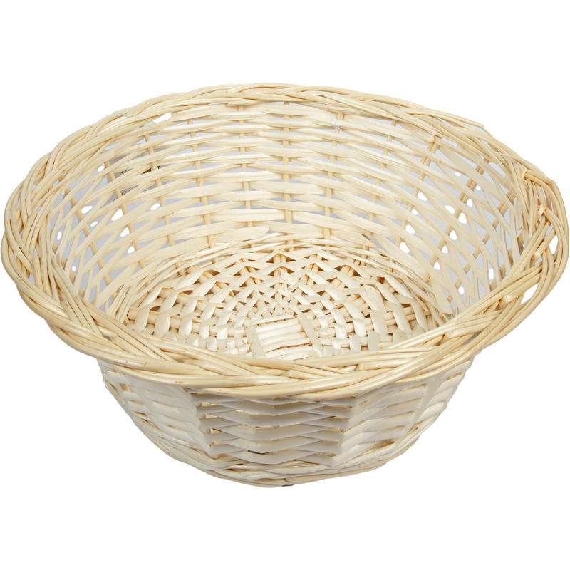 Wheat Urban Crafter Bleached Split Willow Contoured Round Basket Large 35 x 35 x 14cm Boxes