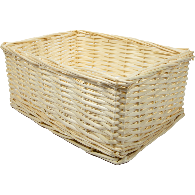 Tan Urban Crafter Bleached Split Willow Square Basket Small 26 x 16 x 10cm Boxes
