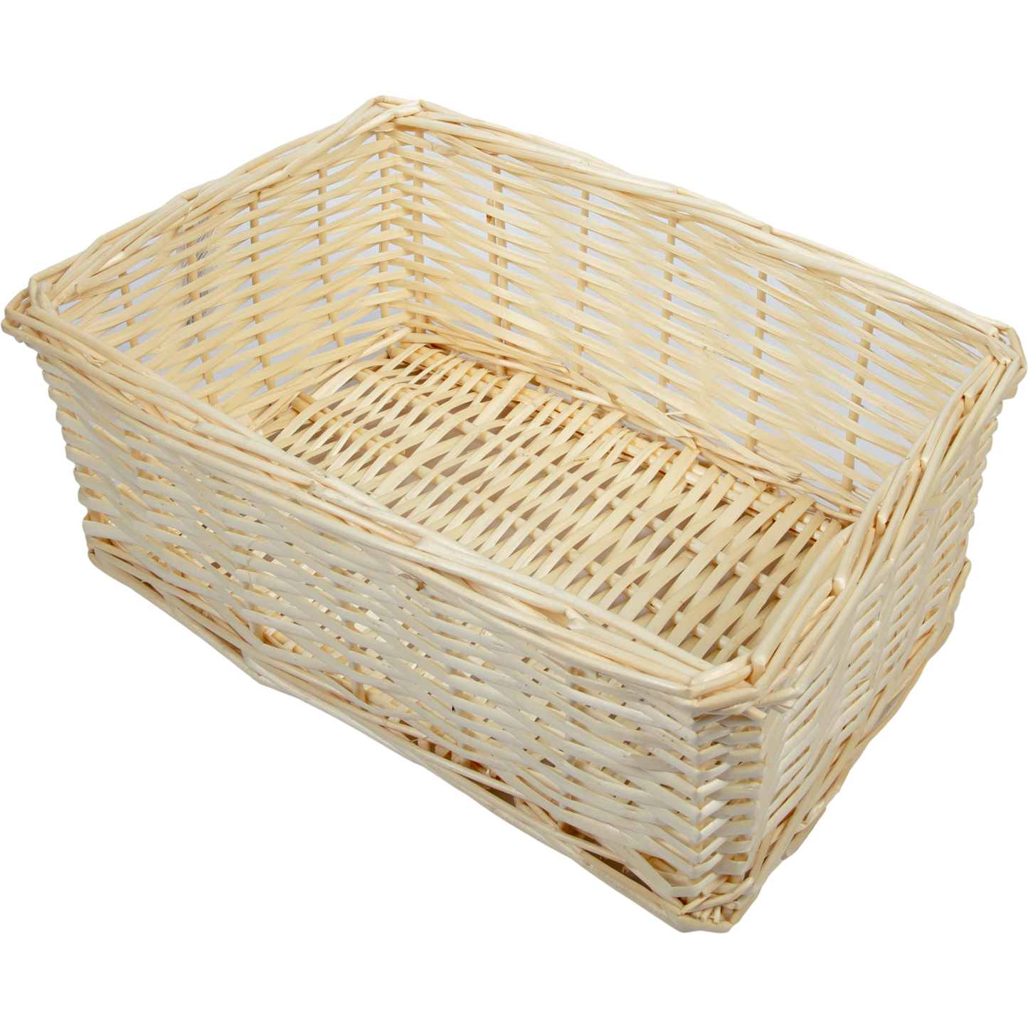 Tan Urban Crafter Bleached Split Willow Square Basket Small 26 x 16 x 10cm Boxes