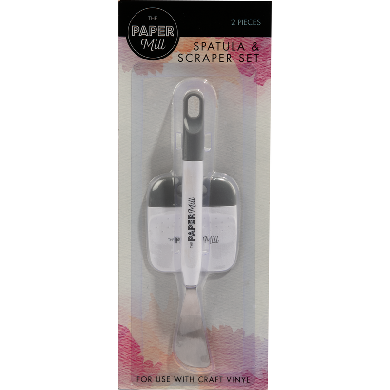 Dark Gray Paper Mill Spatula and Scraper Set for Weeding Craft Vinyl (2 Pieces) All Craft Basics