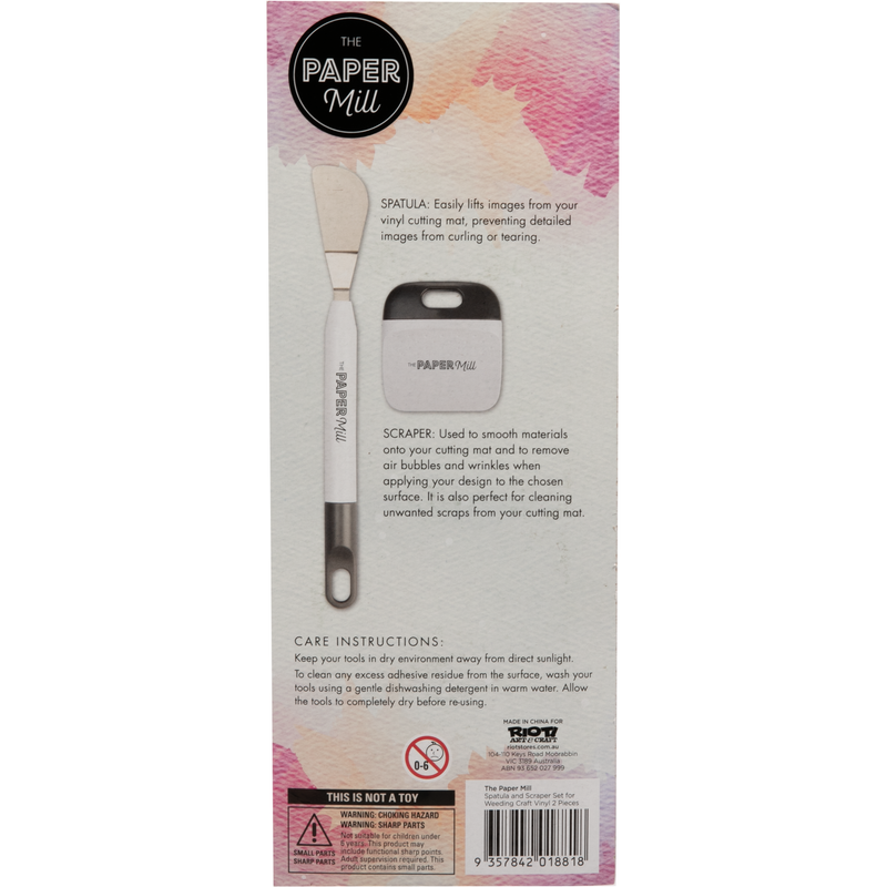 Gray Paper Mill Spatula and Scraper Set for Weeding Craft Vinyl (2 Pieces) All Craft Basics