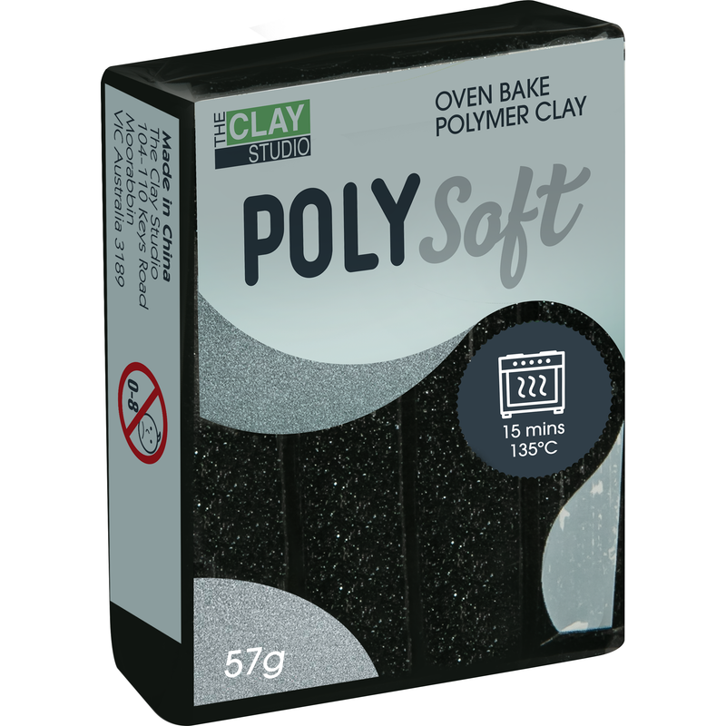 Black The Clay Studio Polymer Clay Galaxy 57g Polymer Clay (Oven Bake)