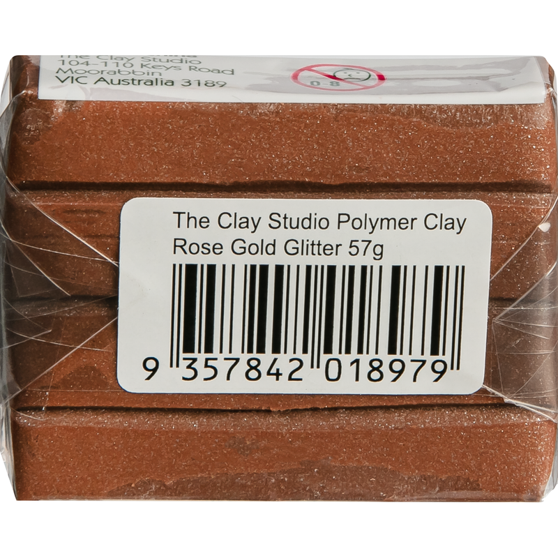 Sienna The Clay Studio Polymer Clay Rose Gold Glitter 57g Polymer Clay (Oven Bake)