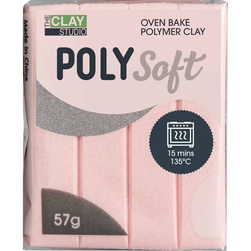 Light Gray The Clay Studio Polymer Clay Dusty Pink Glitter 57g Polymer Clay (Oven Bake)