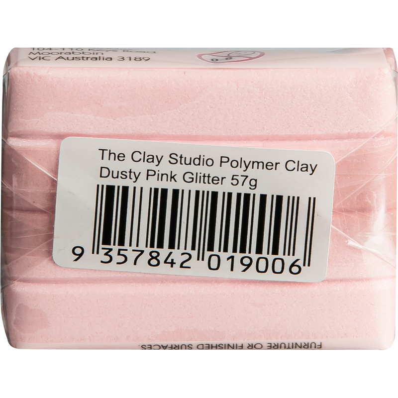 Light Gray The Clay Studio Polymer Clay Dusty Pink Glitter 57g Polymer Clay (Oven Bake)