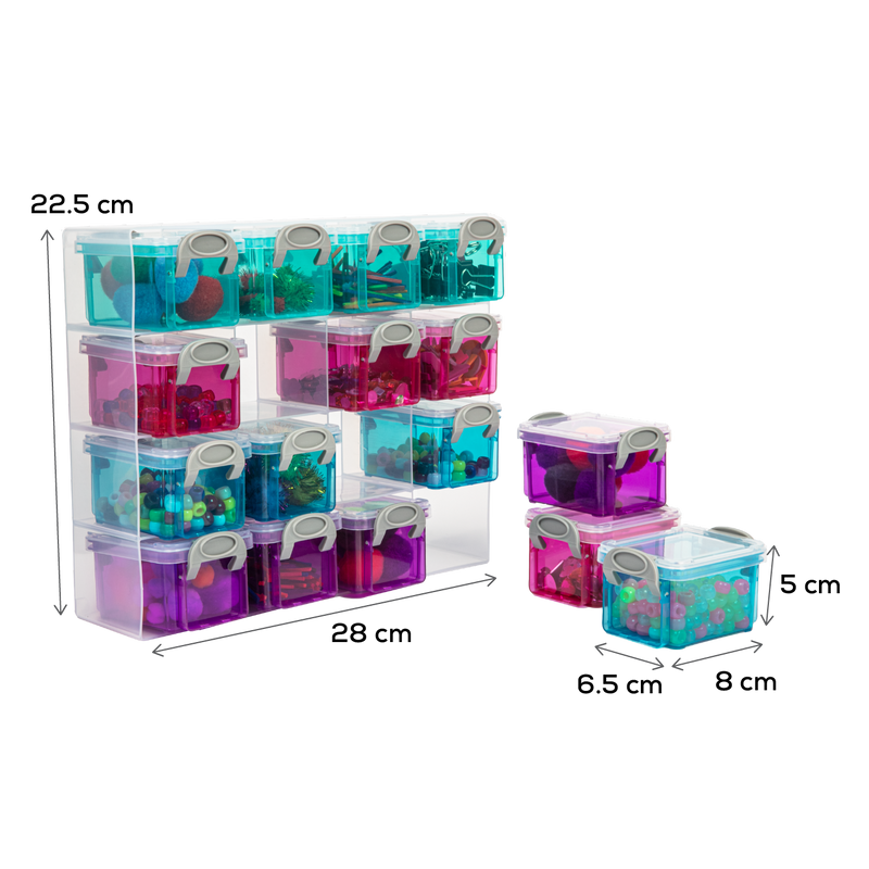 Craftmate 16 piece Plastic Storage Box System 278 x 223 x 90mm