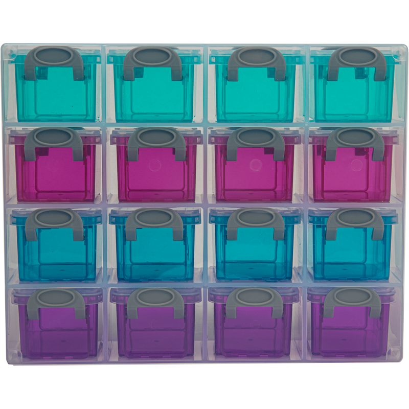 Slate Gray Craftmate 16 piece Plastic Storage Box System 278 x 223 x 90mm Craft Storage