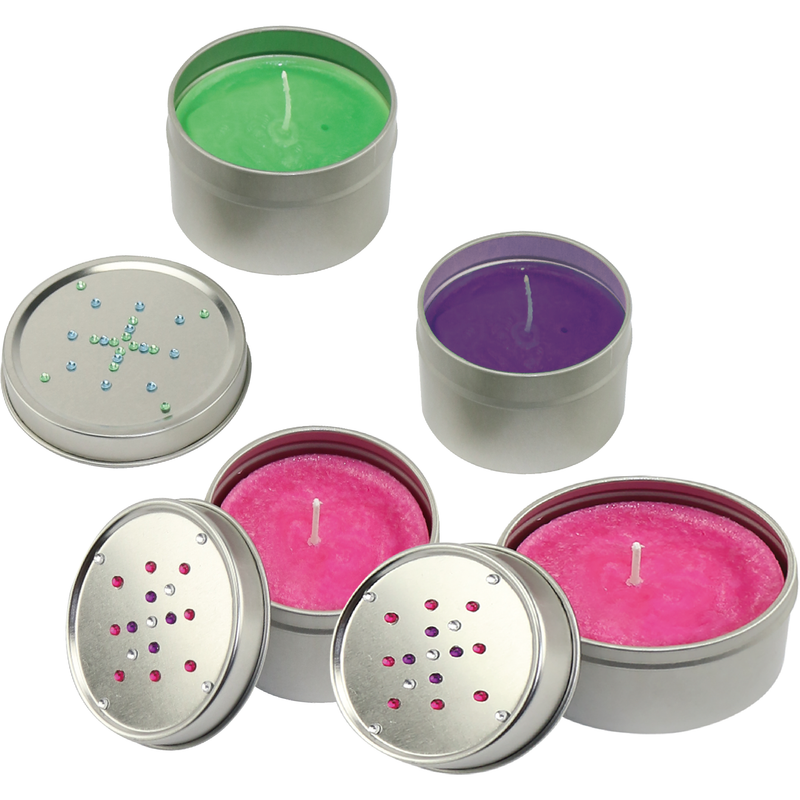 Gray Art Star Make Your Own Wax Candle Tins (Makes 3) Kids Craft Kits