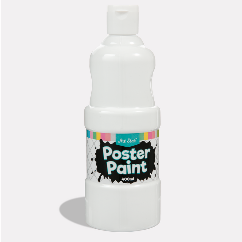 White Smoke Art Star Poster Paint White 400ml Kids Paints